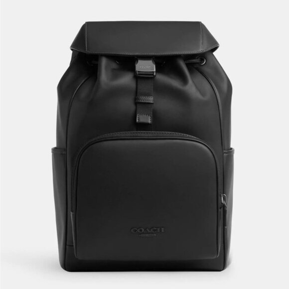 Coach Racer Backpack in Gunmetal/Black - Picture 1 of 13